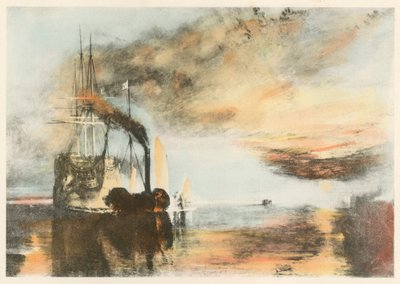De vechtende Temeraire door after Joseph Mallord William Turner